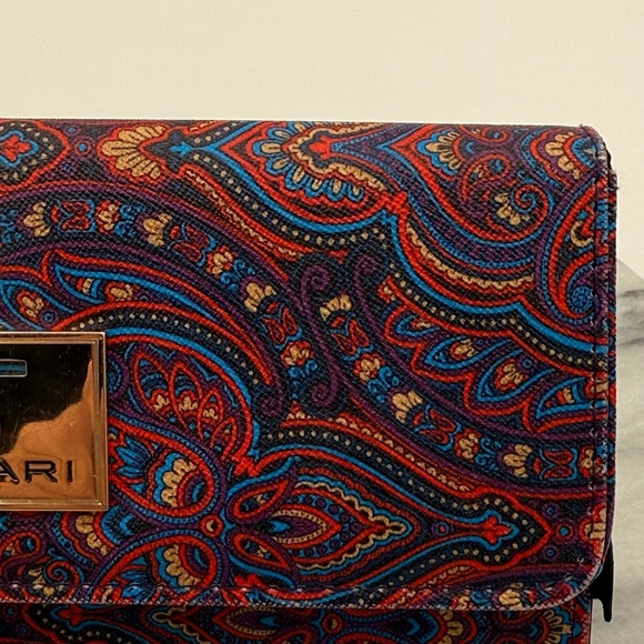 Tahari Multicolor Paisley Women's Clutch Identity Protect Lining CC & Bill Slips - Picture 4 of 16